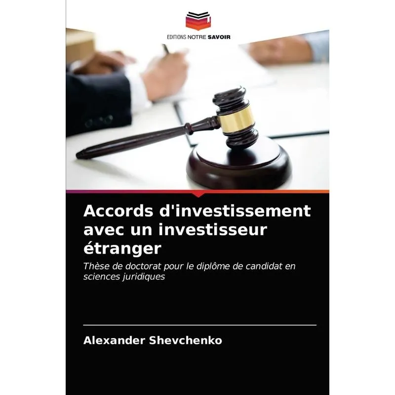 Accords dinvestissement avec un investisseur étranger