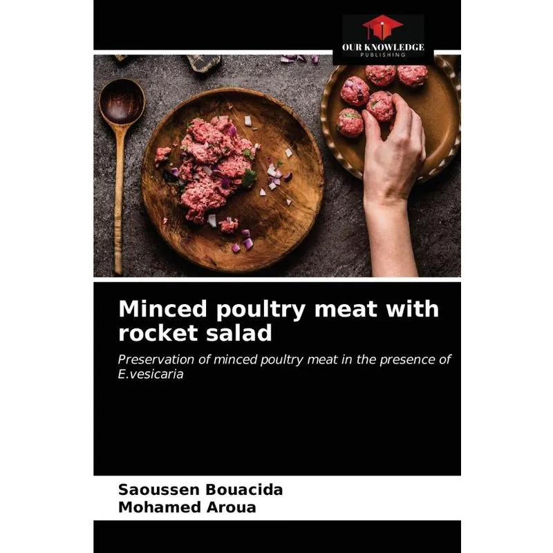 Minced poultry meat with rocket salad