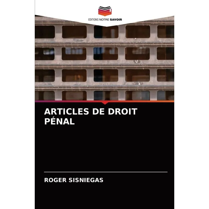 ARTICLES DE DROIT PÉNAL