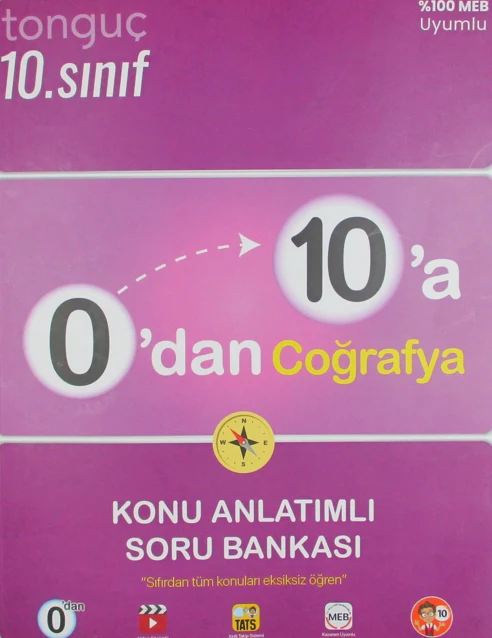 10. Sınıf 0'dan 10'a Coğrafya Konu Anlatımlı Soru Bankası | TONGUÇ AKADEMİ (Ciltsiz)
