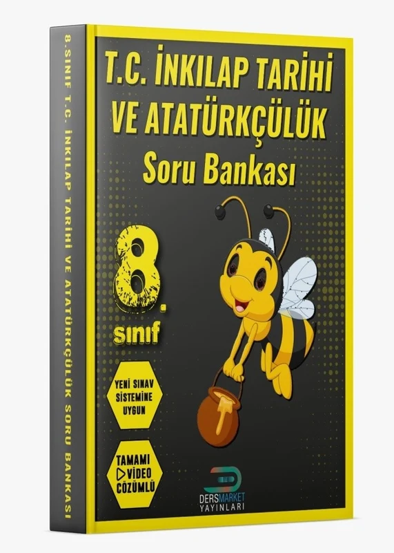 8. Sınf T.C. İnkılap Tarihi Ve Atatürkçülük Soru Bankası | DERSMARKET YAYINLARI (Ciltsiz)