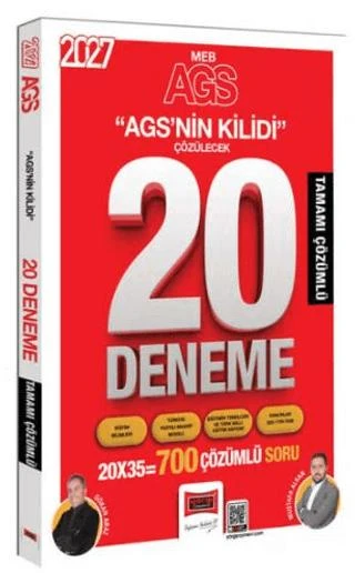 2027 MEB-AGS Tüm Dersler AGS'nin Kilidi Tamamı Çözümlü 20 Deneme | Yargı Yayınevi (Ciltsiz)