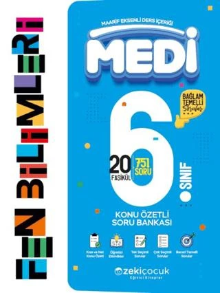 6. Sınıf Medi Fen Bilimleri Konu Özetli Soru Bankası | Zekiçocuk Eğitici Kitaplar (Ciltsiz)