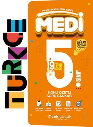 5. Sınıf Medi Türkçe Konu Özetli Soru Bankası | Zekiçocuk Eğitici Kitaplar (Ciltsiz)