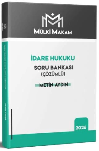 Mülki Makam İdare Hukuku Soru Bankası Çözümlü | Statü Akademi Yayınları (Ciltsiz)