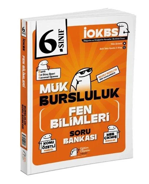 6. Sınıf MÜK İOKBS Bursluluk Fen Bilimleri Fasikül Soru Bankası | Eğitim Deposu (İnce Kapak)