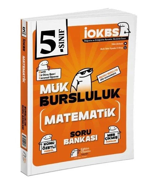 5. Sınıf MÜK İOKBS Bursluluk Matematik Fasikül Soru Bankası | Eğitim Deposu (İnce Kapak)