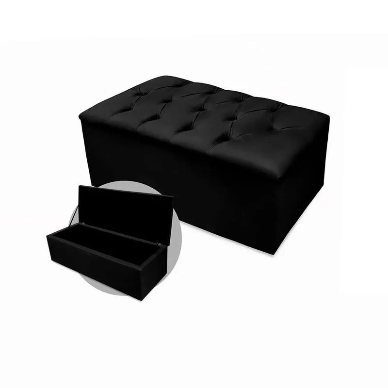 Calçadeira Baú Mirage Solteiro 100cm Suede - Renascer Decor