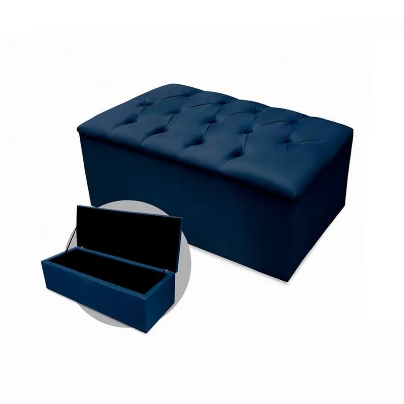 Calçadeira Baú Mirage Solteiro 120cm Suede - Renascer Decor
