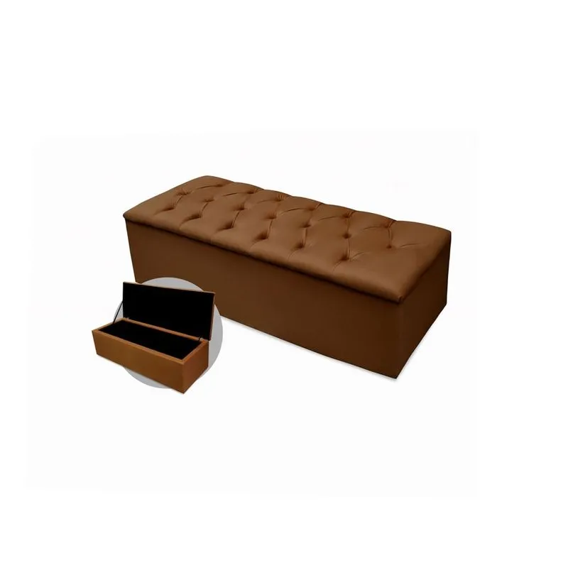 Calçadeira Baú Mirage Casal 140cm Suede - Ecotec Decor