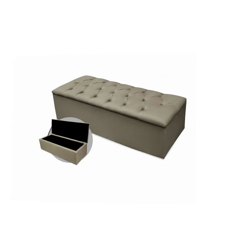 Calçadeira Baú Mirage Casal 140cm Suede - Ecotec Decor