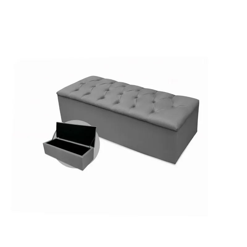 Calçadeira Baú Mirage Casal 140cm Suede - Ecotec Decor