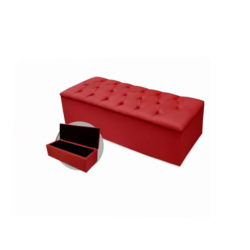 Calçadeira Baú Mirage Casal 140cm Suede - Ecotec Decor