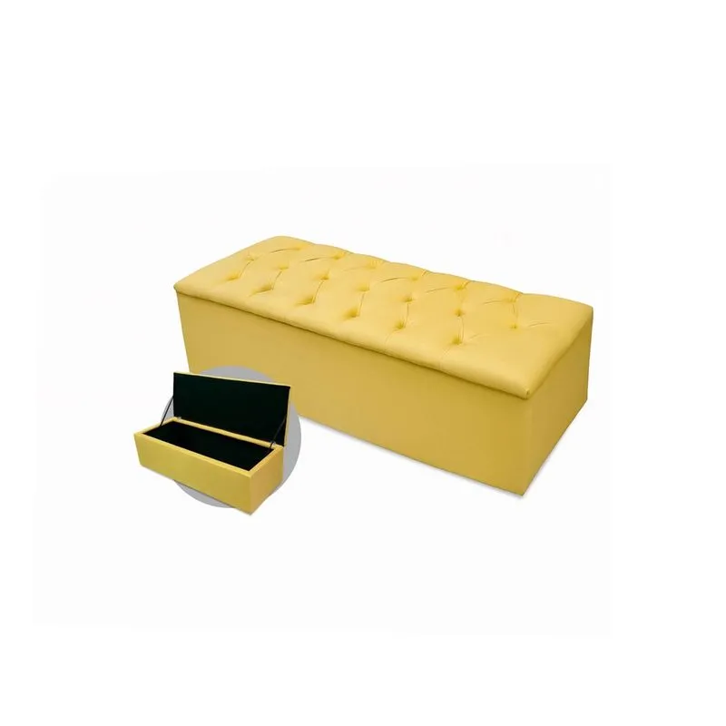 Calçadeira Baú Mirage Casal 140cm Suede - Ecotec Decor