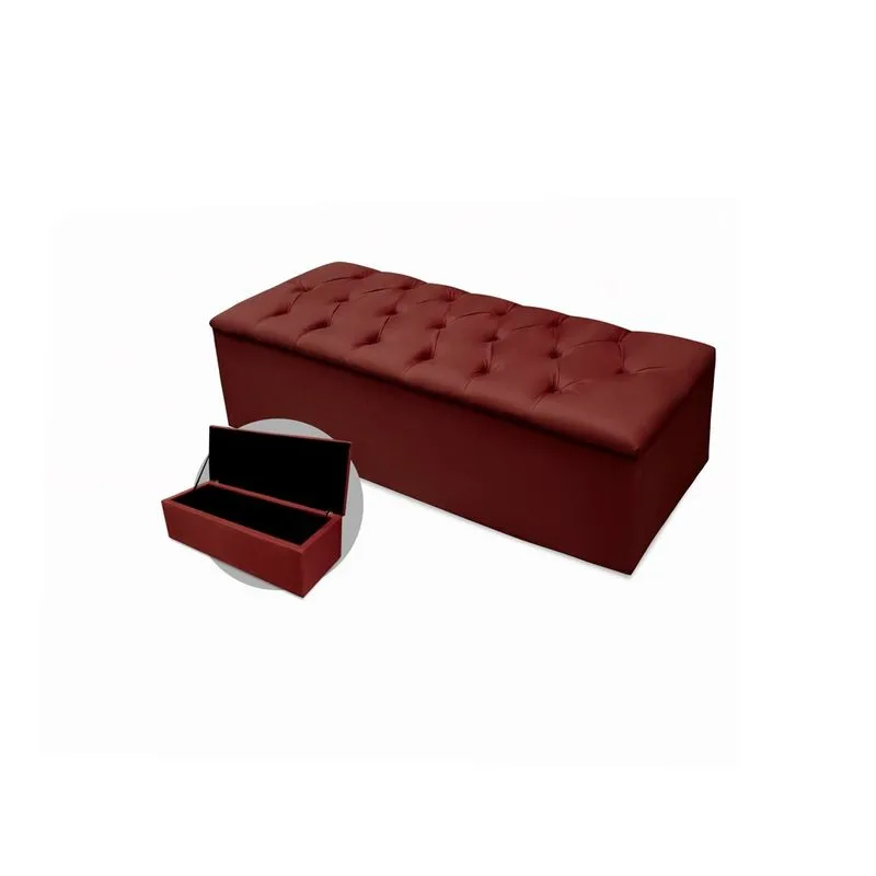 Calçadeira Baú Mirage Casal 140cm Suede - Ecotec Decor