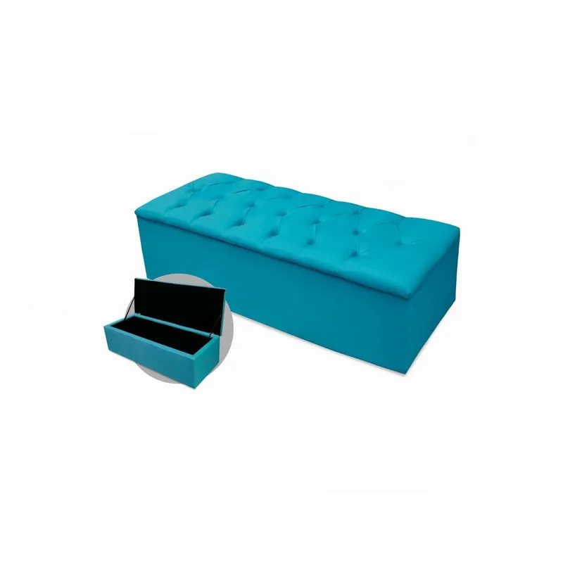Calçadeira Baú Mirage Casal 140cm Suede - Ecotec Decor