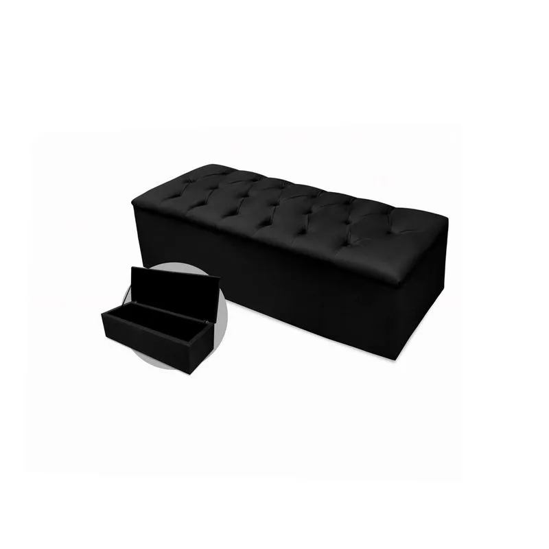 Calçadeira Baú Mirage Casal 140cm Suede - Ecotec Decor