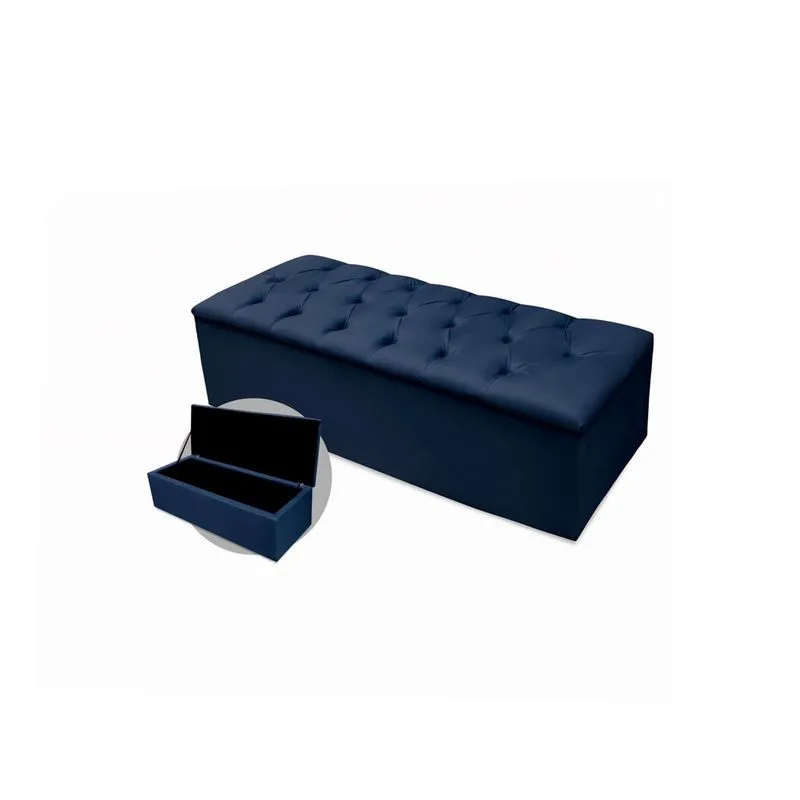 Calçadeira Baú Mirage Queen Size 160cm Suede - Renascer Decor
