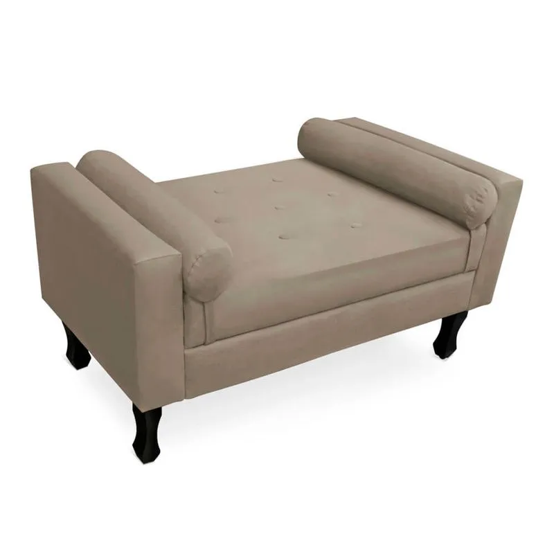 Calçadeira Baú Felix Solteiro 100cm Suede