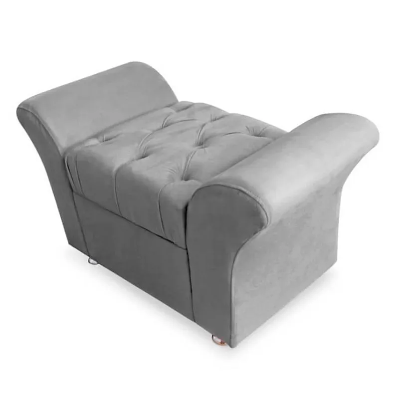 Calçadeira Baú Veneza Solteiro 90cm Suede