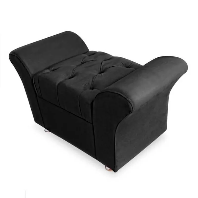 Calçadeira Baú Veneza Solteiro 90cm Suede