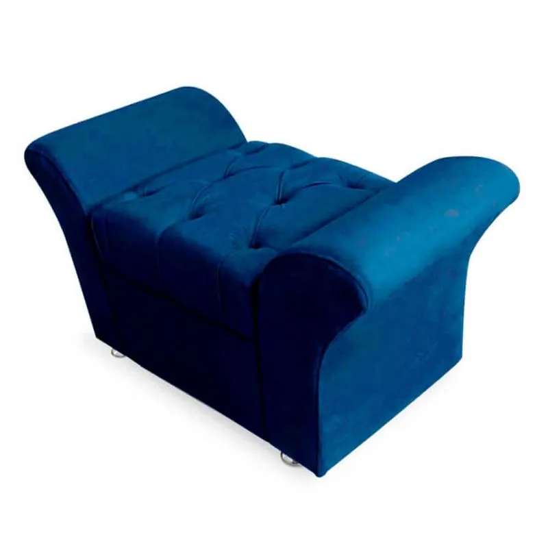 Calçadeira Baú Veneza Solteiro 90cm Suede