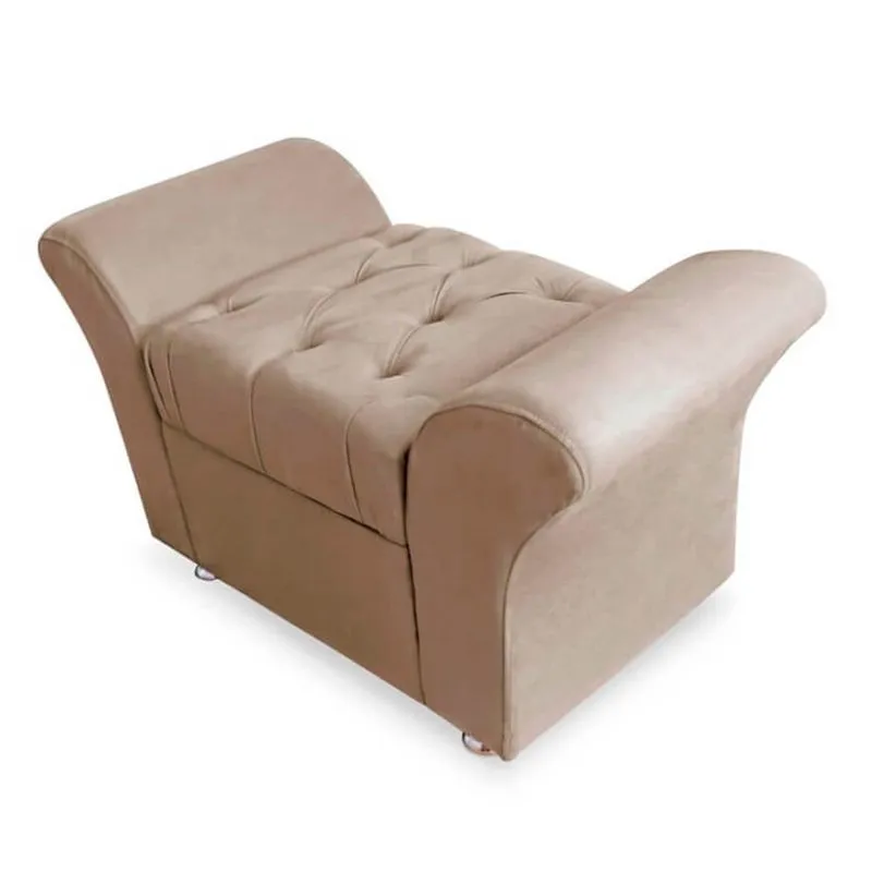 Calçadeira Baú Veneza Solteiro 120cm Suede - Ecotec Decor