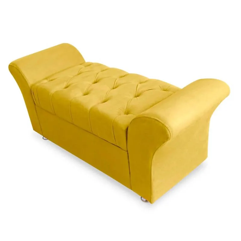 Calçadeira Baú Veneza King Size 195cm Suede