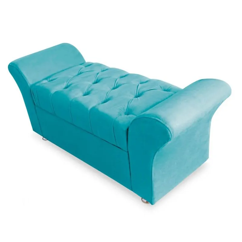 Calçadeira Baú Veneza King Size 195cm Suede