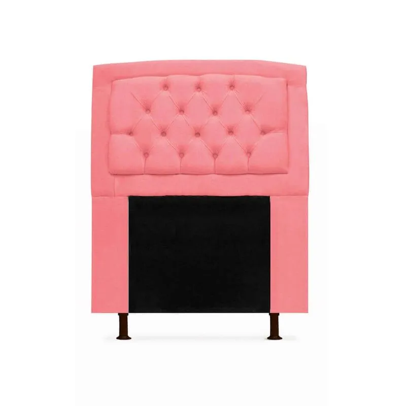 Cabeceira Geovana Para Cama Box Solteiro 100cm com Capitonê Suede - Renascer Decor