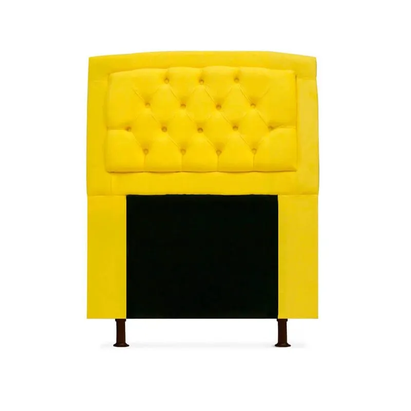 Cabeceira Geovana Para Cama Box Solteiro 100cm com Capitonê Suede - Renascer Decor