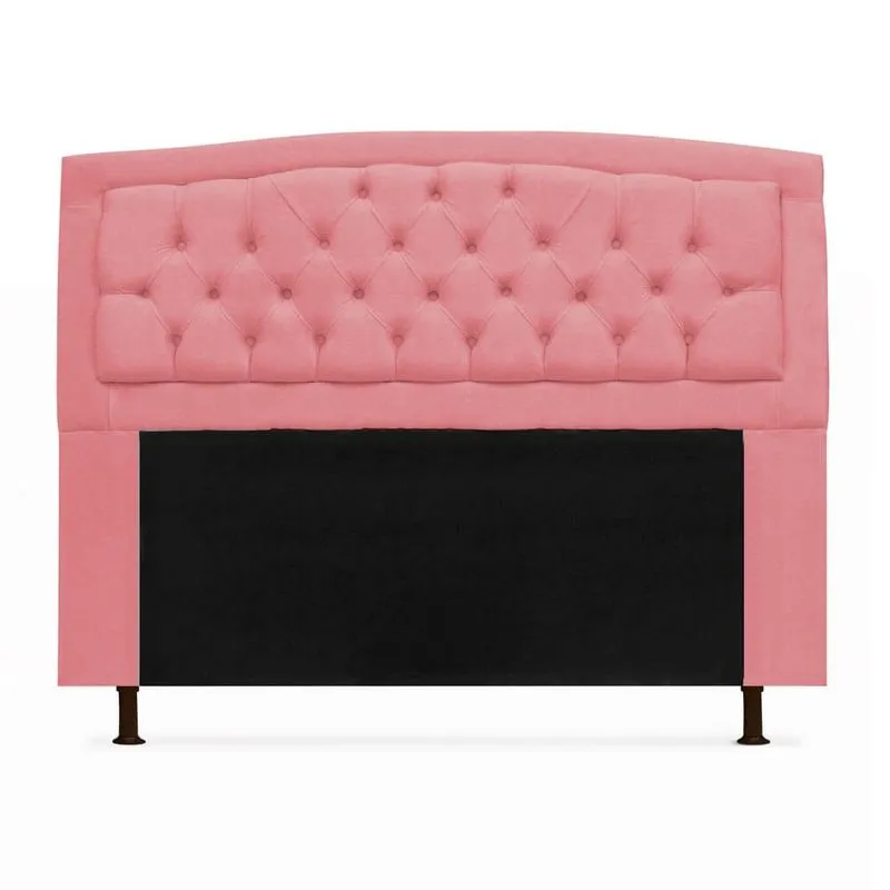 Cabeceira Geovana para Cama Box Casal 140cm com Capitonê Suede - Ecotec Decor