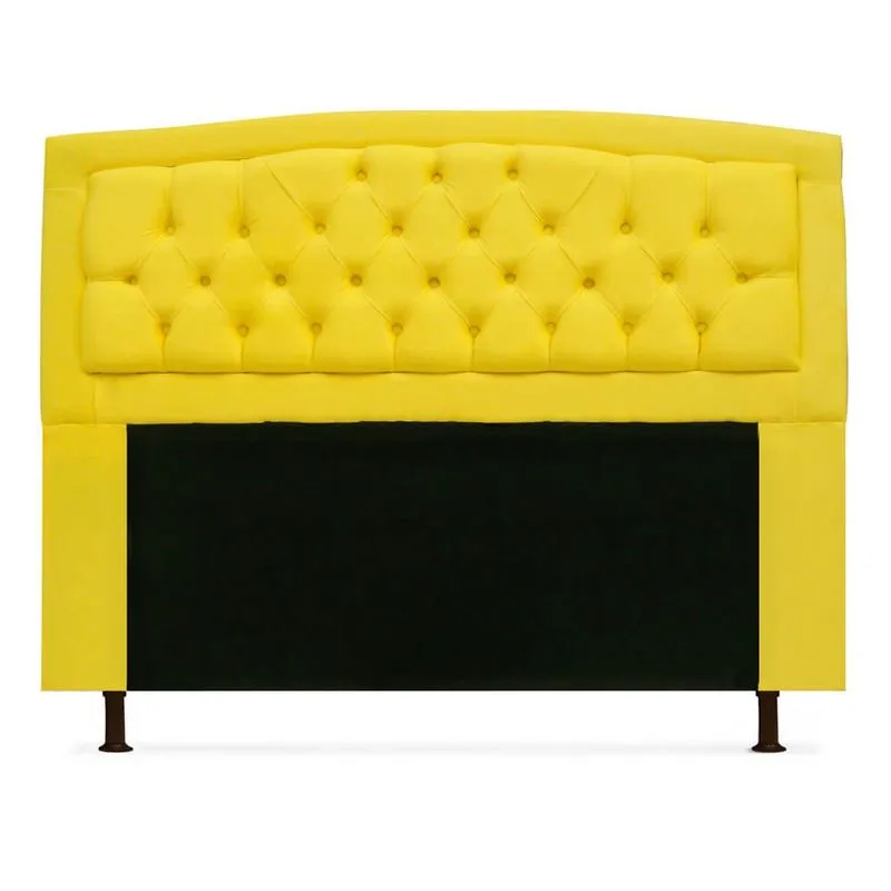 Cabeceira Geovana para Cama Box Casal 140cm com Capitonê Suede - Ecotec Decor