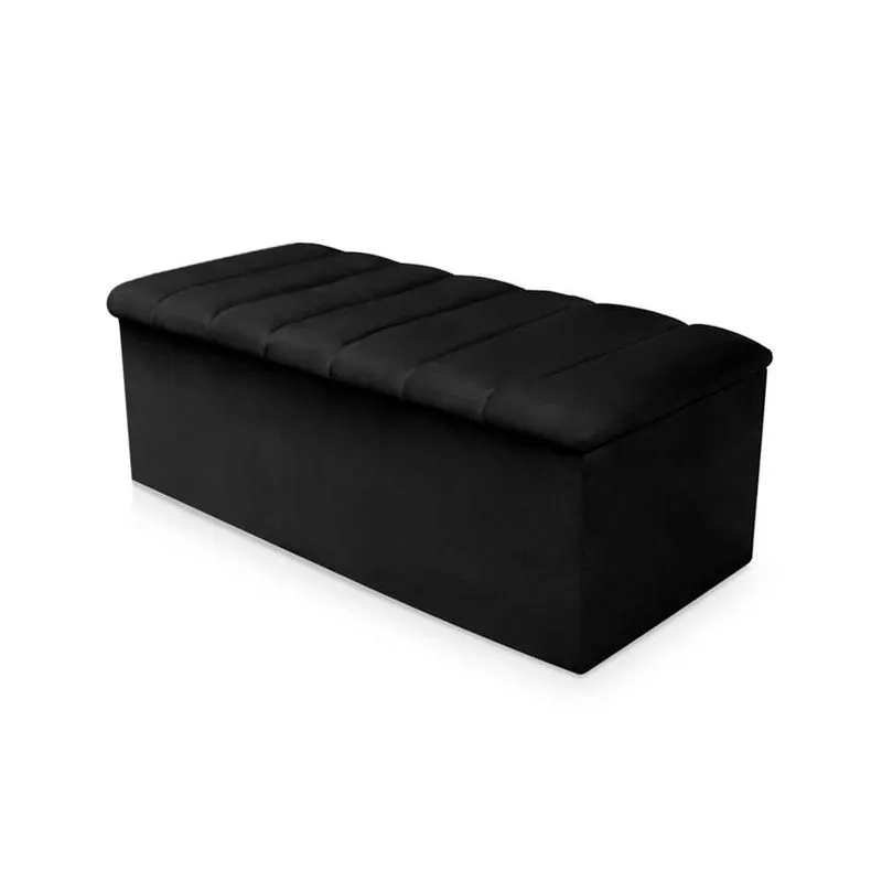 Calçadeira Baú Cancun Solteiro 100cm Suede - Ecotec Decor