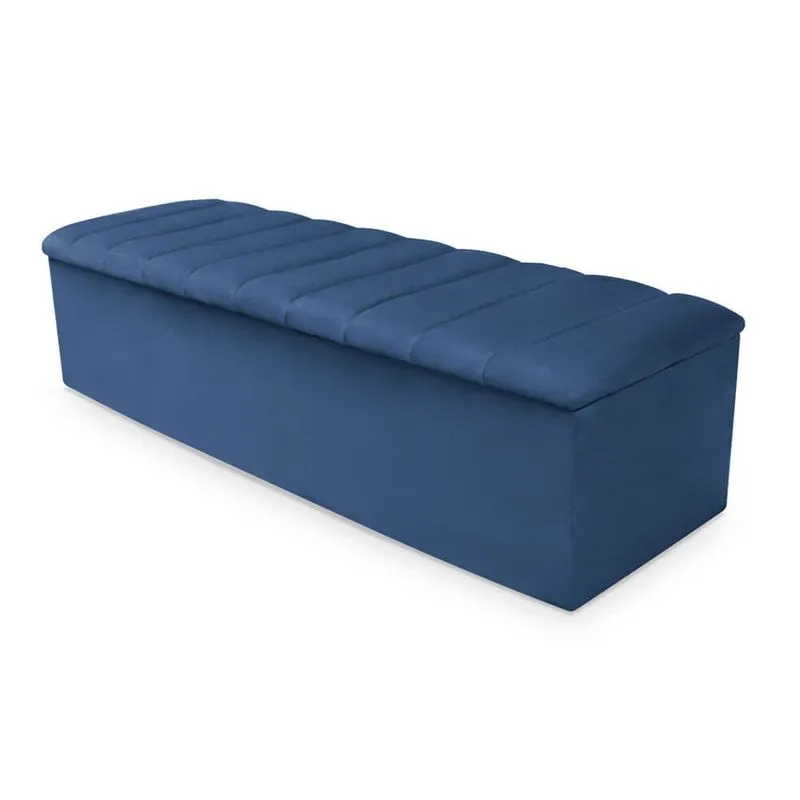 Calçadeira Baú Cancun King Size 195cm Suede - Ecotec Decor