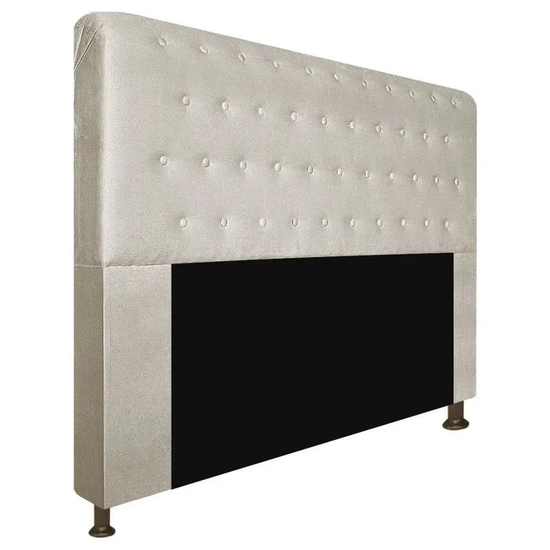 Cabeceira Brenda Para Cama Box King Size 195cm com Capitonê Suede - Ecotec Decor