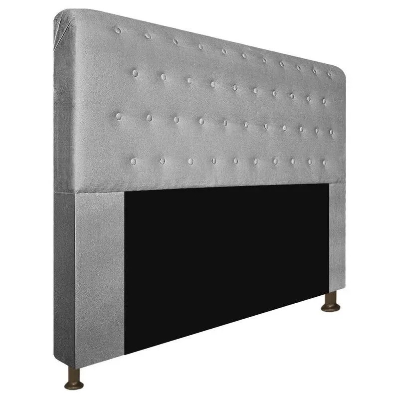 Cabeceira Brenda Para Cama Box King Size 195cm com Capitonê Suede - Ecotec Decor