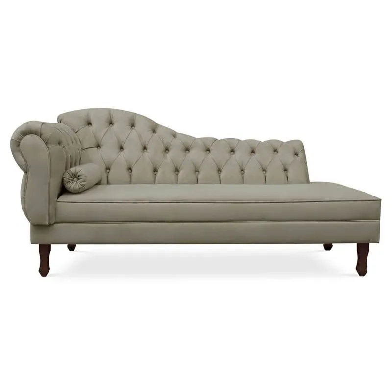 Divã Recamier Sofá Juliana 140cm Lado Direito Suede