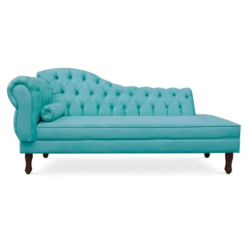 Divã Recamier Sofá Juliana 140cm Lado Direito Suede