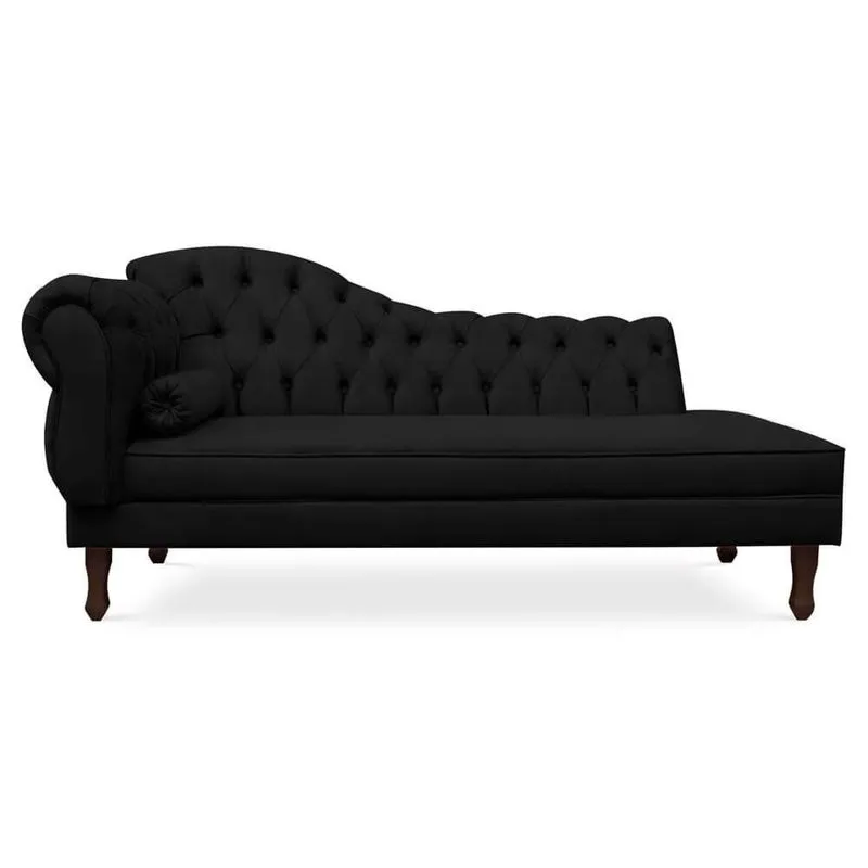 Recamier Divã Cancun 160cm com Capitonê - Direita Suede