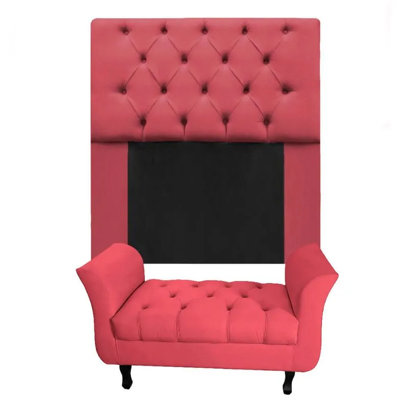 Kit Cabeceira Mirage + Calçadeira Grécia Solteiro 120cm Suede - Renascer Decor