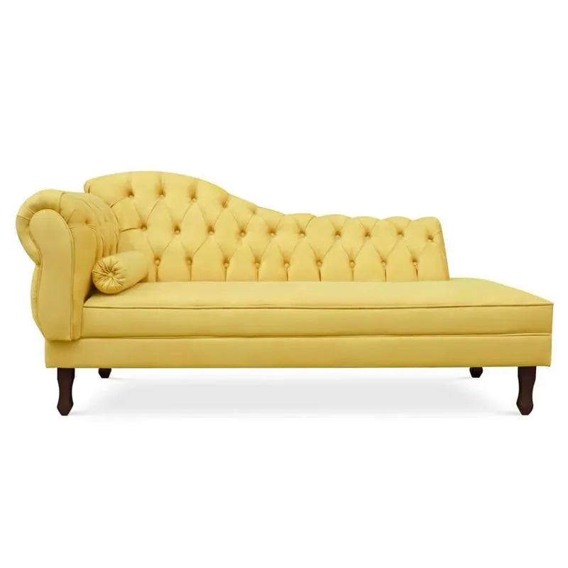 Divã Recamier Namoradeira Larissa 160cm com Capitonê - Direita Suede
