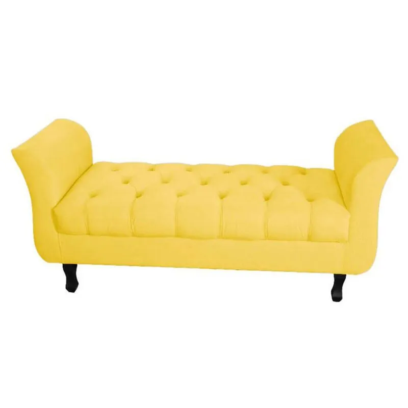 Recamier Grécia Calçadeira Decoração Moderno Quarto Sala Estar Jantar Suede - Renascer Decor