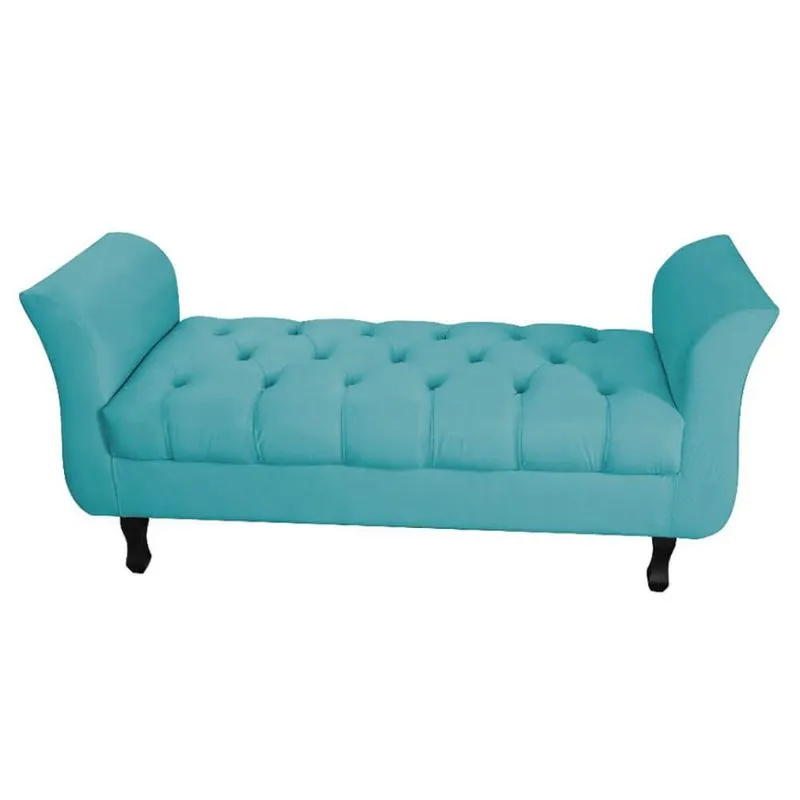 Recamier Grécia Calçadeira Decoração Moderno Quarto Sala Estar Jantar Suede - Renascer Decor