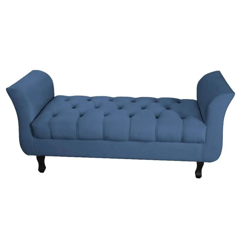 Recamier Grécia Calçadeira Decoração Moderno Quarto Sala Estar Jantar Suede - Renascer Decor