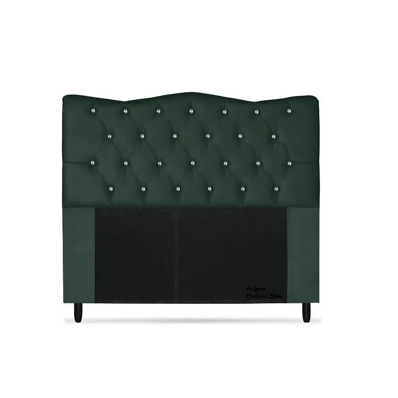 Cabeceira Dunas Solteiro 100cm com Strass Suede