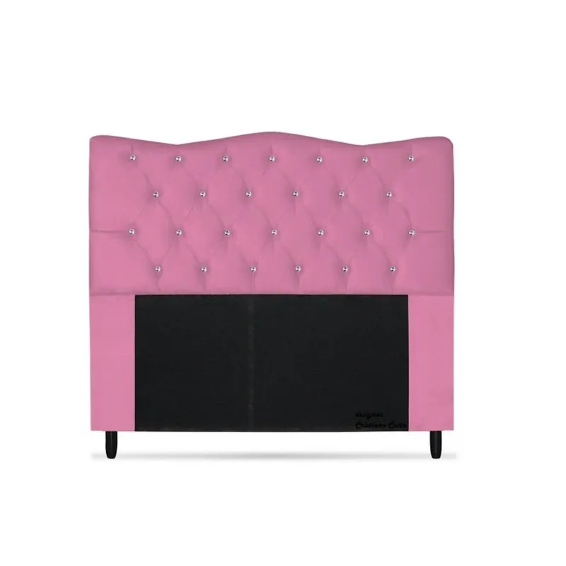 Cabeceira Dunas Solteirão Viúva 120cm com Strass Suede