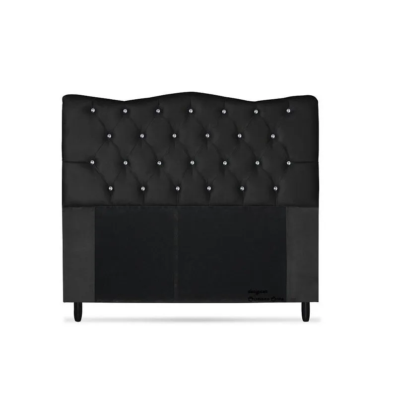 Cabeceira Dunas Solteirão Viúva 120cm com Strass Suede