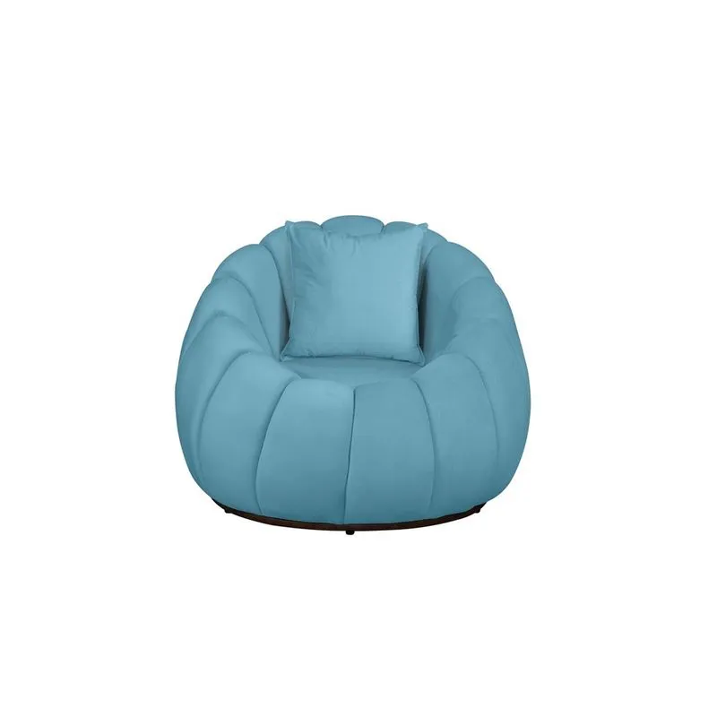 Poltrona Concha 100cm Base Fixa com Almofada Veludo