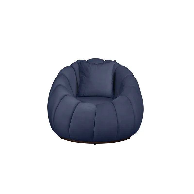 Poltrona Concha 100cm Base Fixa com Almofada Veludo